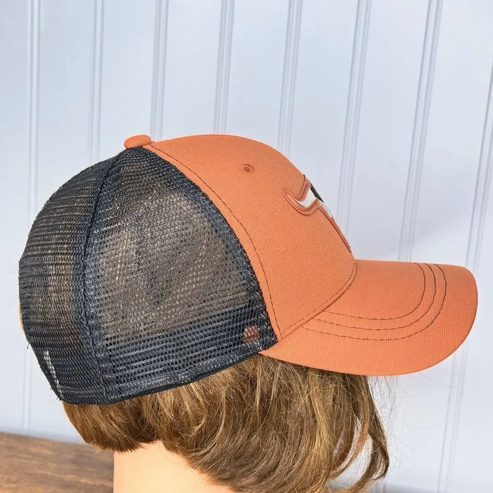 Pitbull Texas Longhorns Adjustable Baseball Mesh Hat Rust Orange Strapback NWT